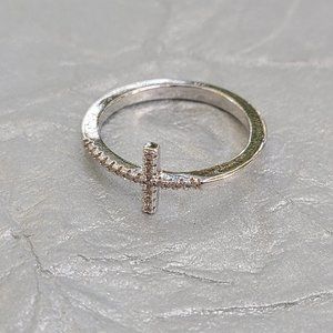 Religious Faith Jewelry-Religious Jewelry Ring Size 8-Sterling Silver